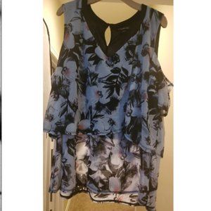 Black and white floral shirt